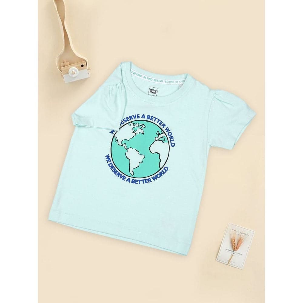 Mee Mee Printed Cotton T-shirt For Girls